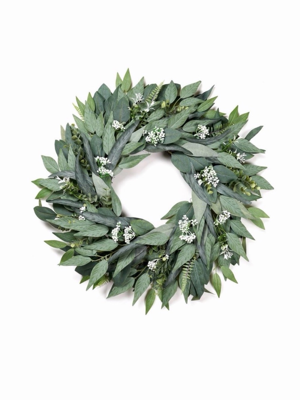 26” Wreath Greenery for Front Door - Green -